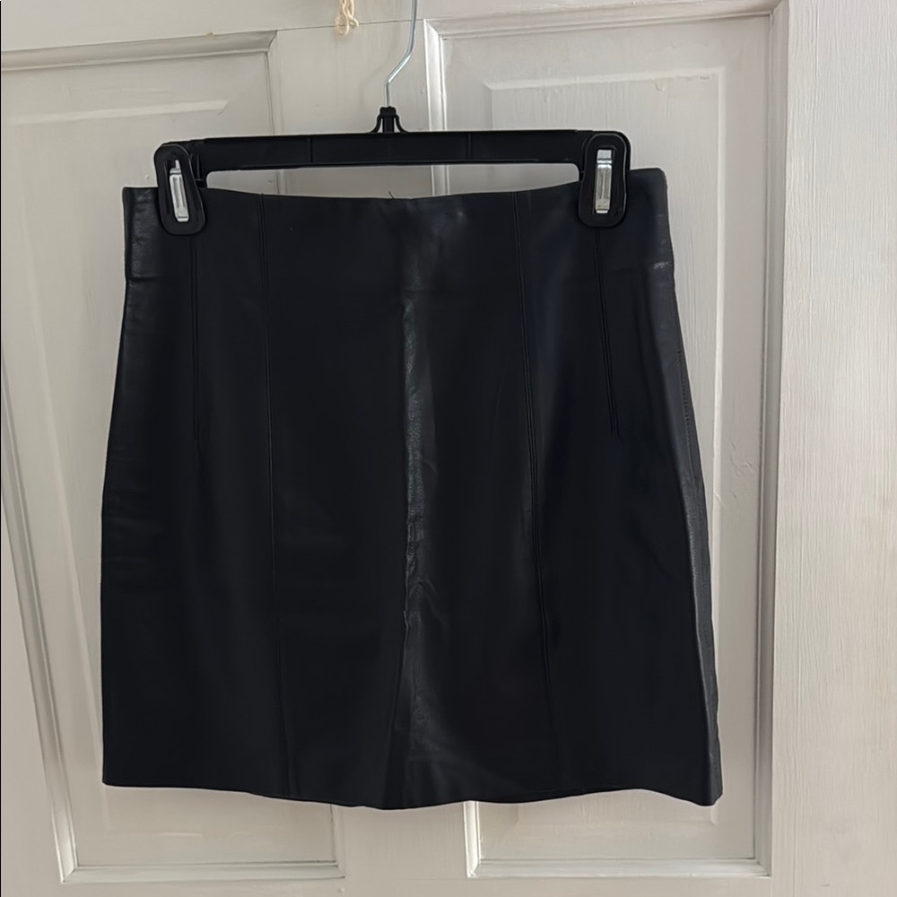 Black Faux Leather Skirt
